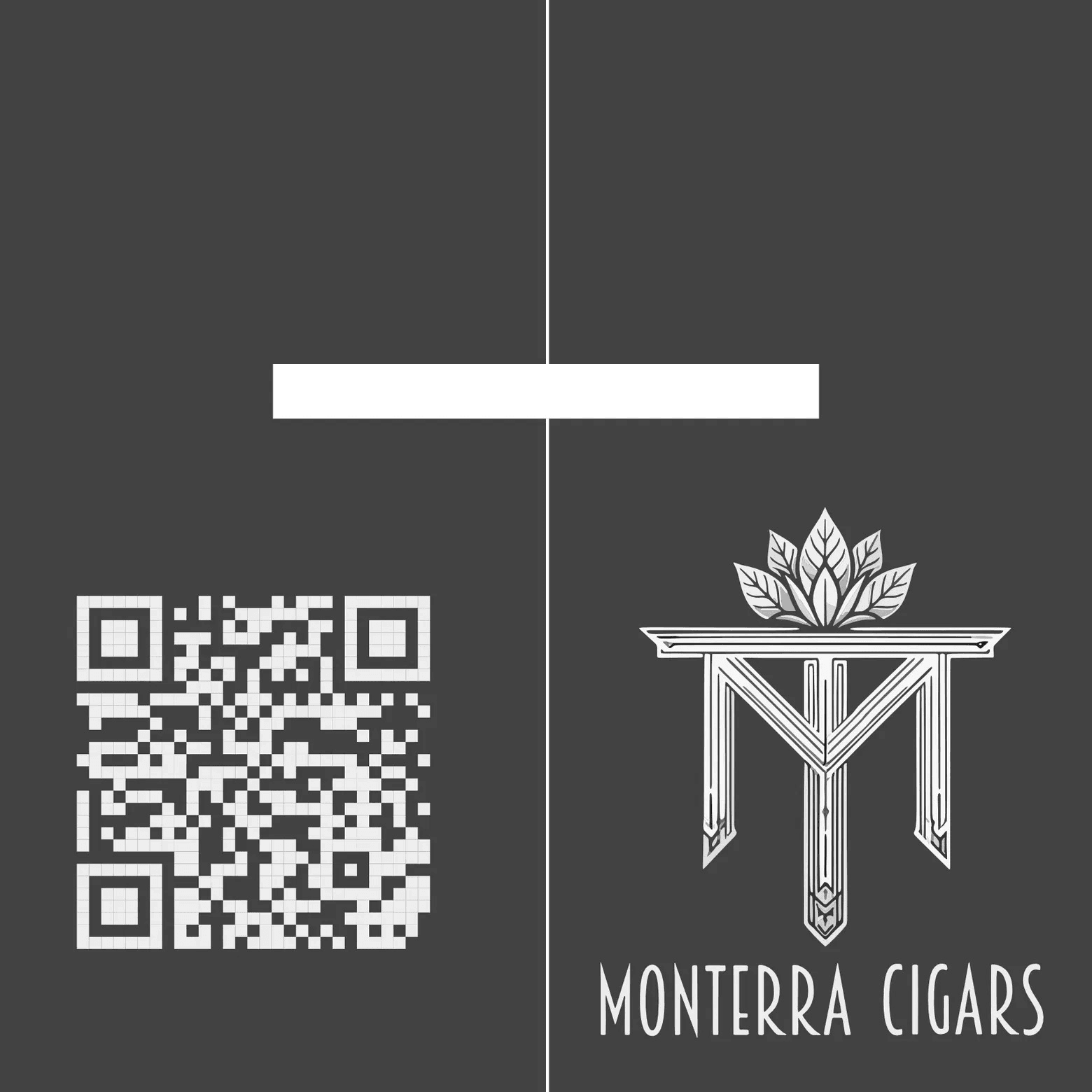 MonTerra cigar stand with scannable monogram